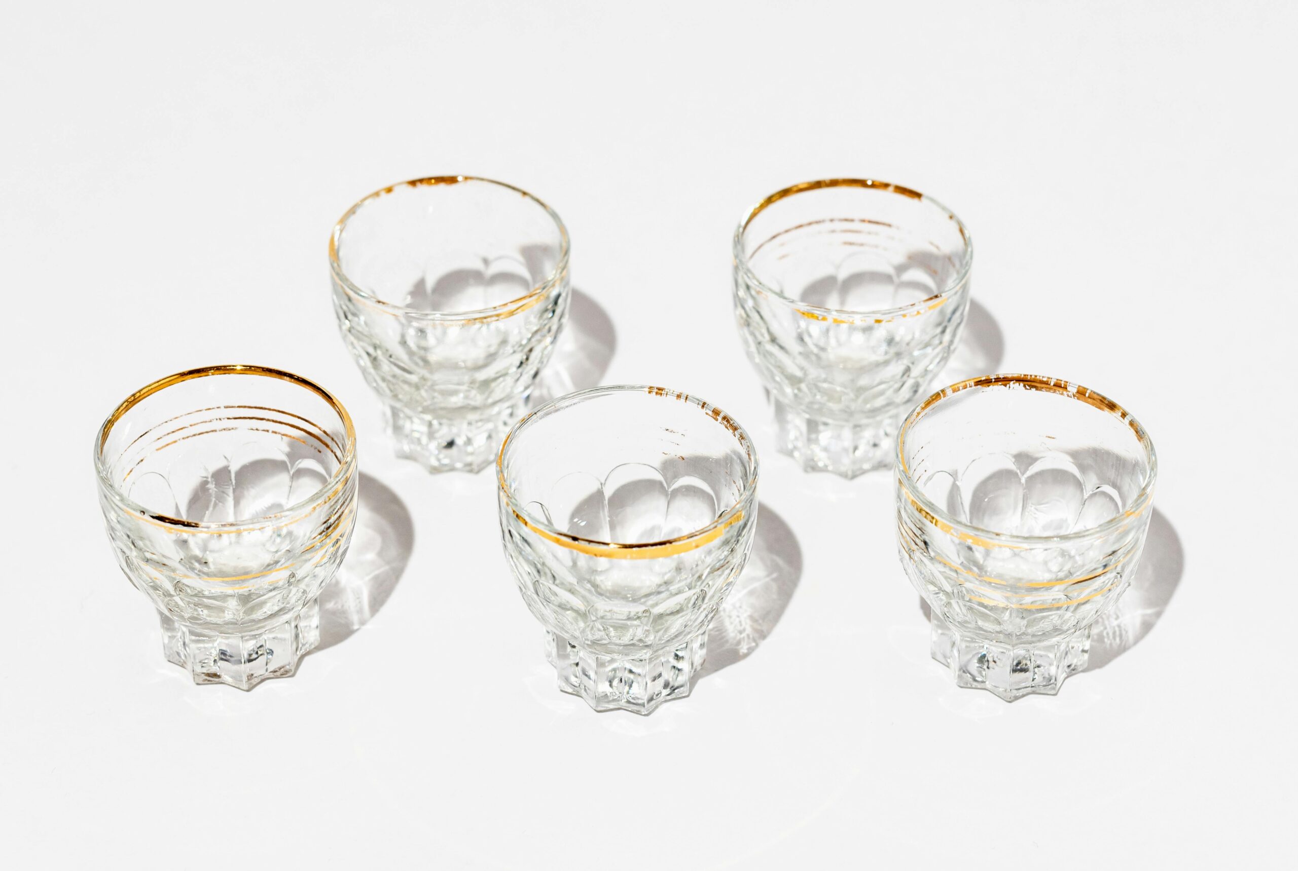 A set of beautifully crafted transparent glass toys designed for pets.