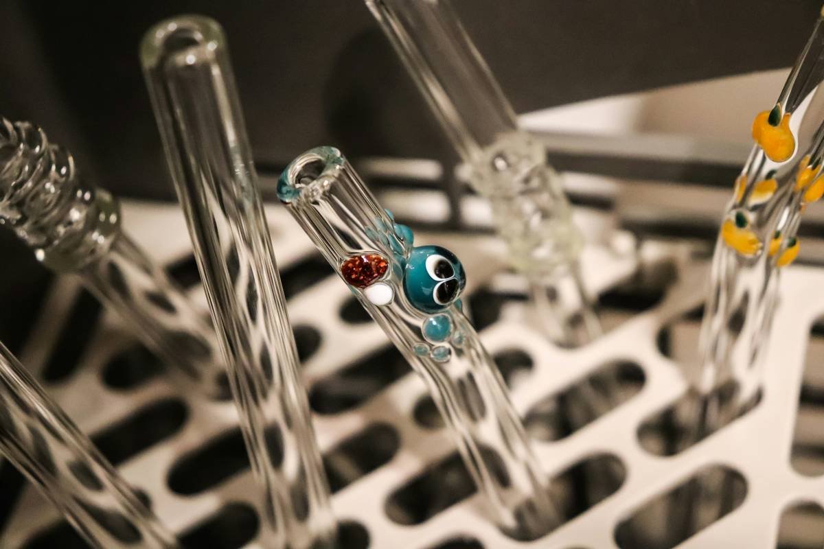 A close-up shot of durable glass toys for pets